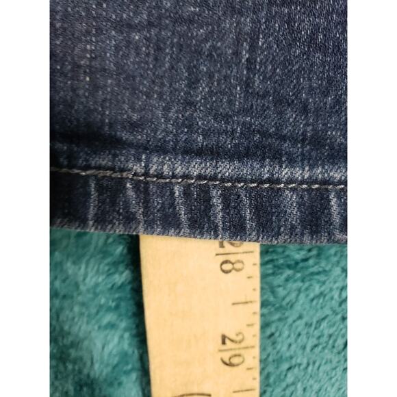 Levis 505 Jeans Size 16 Womens Blue Stretch Pants Mid Rise Curvy Straight - Picture 8 of 14